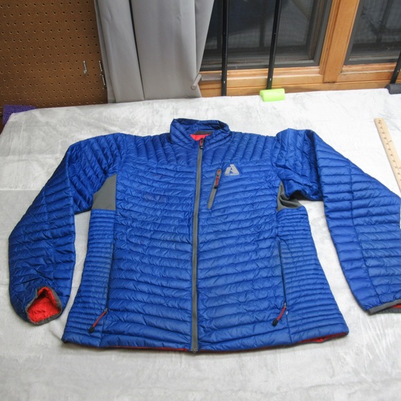 Eddie Bauer Down Jacket Mens Medium? Blue 800 Fill Insulated Puffer First Ascent - Picture 1 of 14